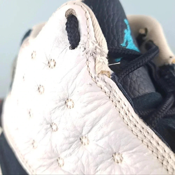 Jordan 13 Retro GS 'Obsidian' sz 6Y White/Obsidian/Dark Powder Blue - Picture 9 of 11